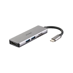 D-Link 5-in-1 USB-C Hub with HDMI and SD/micro...
