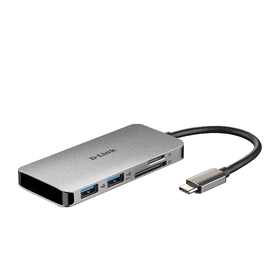 D-Link 6-in-1 USB-C Hub with HDMI/Card Reader/...