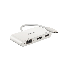 D-Link 3-in-1 USB-C to HDMI/VGA/DisplayPort Ad...