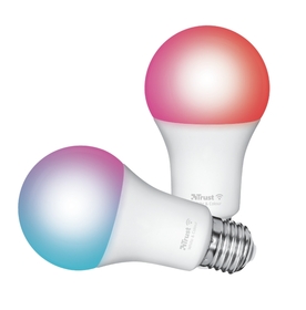 TRUST Smart WiFi RGB LED Bulb E27 Duo Pack