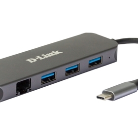D-Link 5-in-1 USB-C Hub with Gigabit Ethernet/...